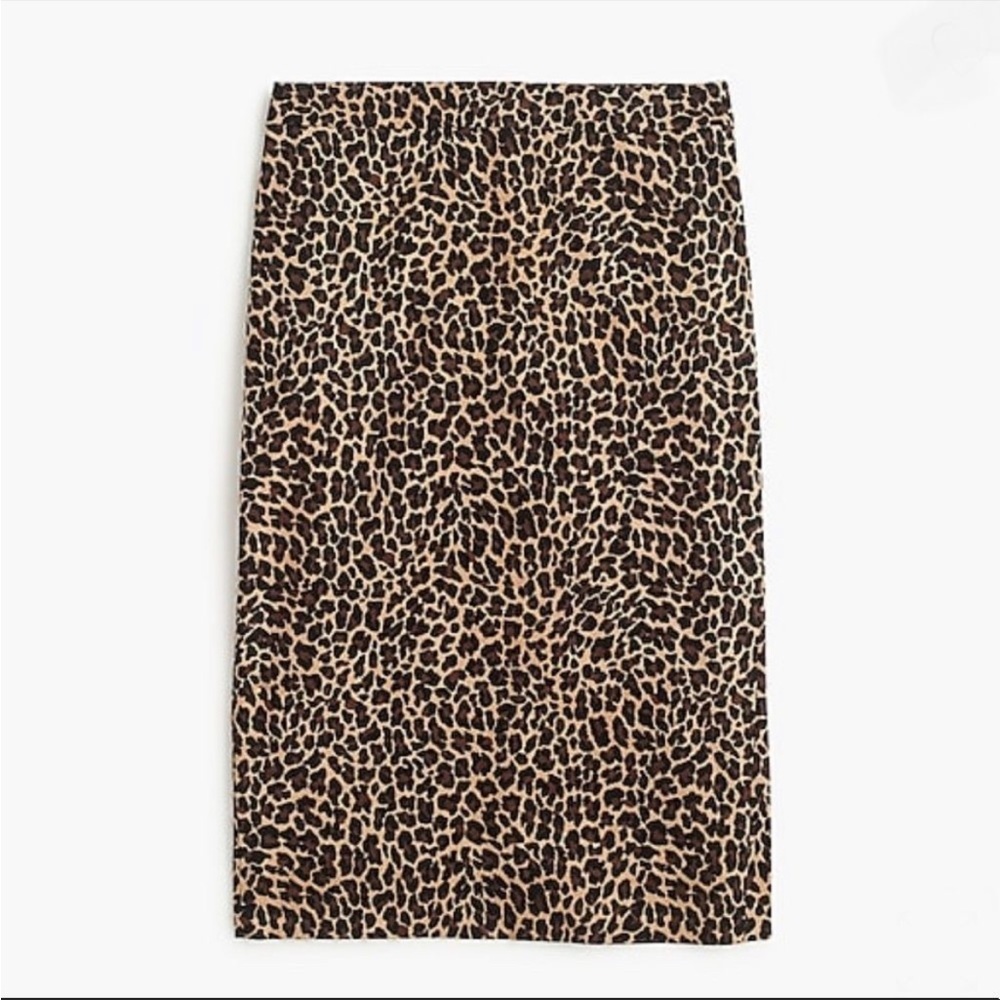 NWOT J. Crew Leopard Print Pencil Skirt